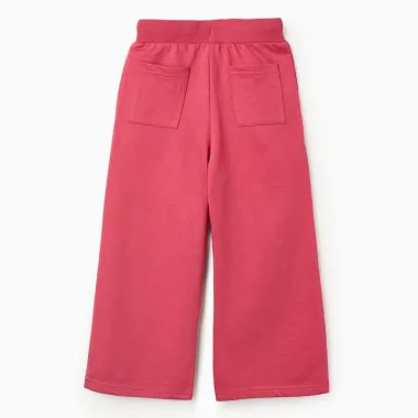 Plačios sportinės rausvos kelnės (3/4-13/14) - vaizdas iš galo