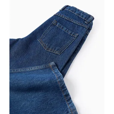 Džinsa bikses meitenēm ar platām malām (3/4-13/14)| Lapute.lt