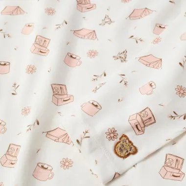 Vaikiška pižama Kempingas (3/4-11/12 m) - audinys iš arti