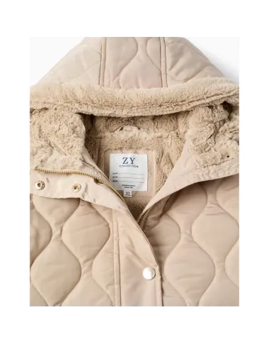 Rusva pašiltinta striukė (3/4-13/14) - vaizdas iš priekio