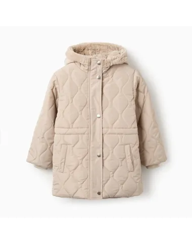 Rusva pašiltinta striukė (3/4-13/14) - vaizdas iš priekio