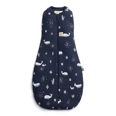 ergoPouch Swaddle miegmaišis kūdikiui 1.0TOG (3-6 mėn.) - tamsiai mėlynas su jūros gyvūnais
