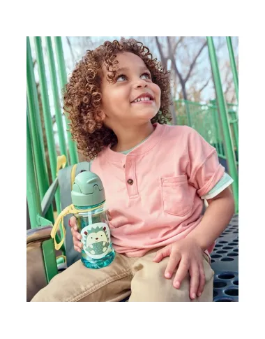 Vaikiška gertuvė su šiaudeliu Ežiukas, 355 ml - atidarytos vaizdas