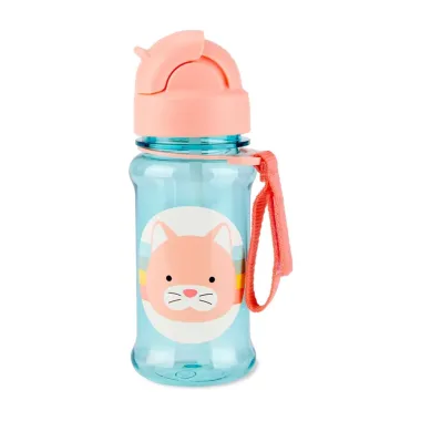 Bērnu dzeramā pudele ar salmiņu, kaķēns, 355 ml | Lapute.lt