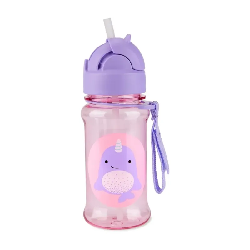Bērnu dzeramā pudele ar salmiņu Narwhal, 355 ml