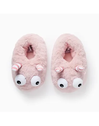 Vaikiškos rausvos šlepetės Monster (25/26-35/36) - vaizdas šiek tiek iš šono