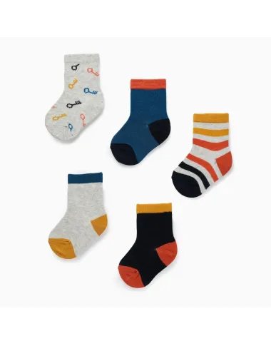 Vaikiškų kojinių rinkinys Raktelis, 5 vnt. (15/18-19/22) - visos išdėliotos atskirai