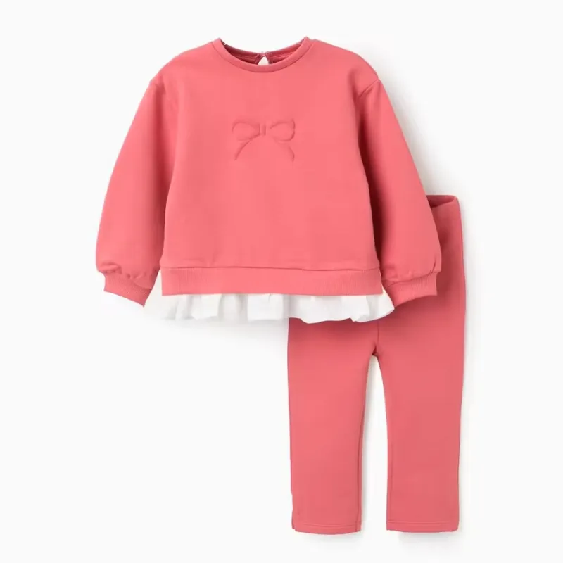 Rozā kostīms meitenei Kaspinas (6/9-24/36 mēneši)