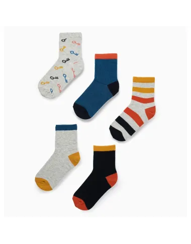 Kojinių rinkinys berniukams Raktelis, 5 vnt. (23/26-35/37) - vaizdas baltame fone