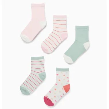 ZIPPY kojinės mergaitei, 5 poros (23-37) - vaizdas baltame fone