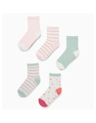 ZIPPY kojinės mergaitei, 5 poros (23-37) - vaizdas baltame fone