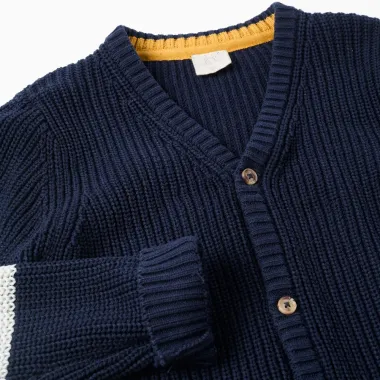 Tumši zils džemperis ar rāvējslēdzēju zēniem | Lapute.lt