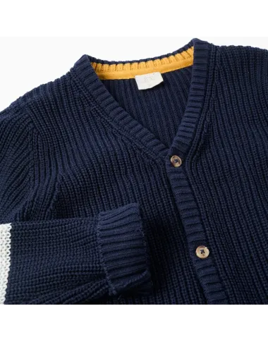 Tumši zils džemperis ar rāvējslēdzēju zēniem (3/4-13/14)