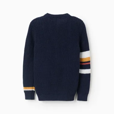 Tumši zils džemperis ar rāvējslēdzēju zēniem | Lapute.lt