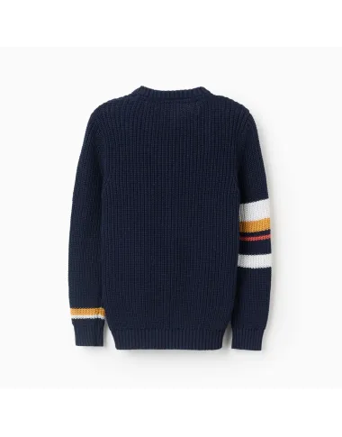 Tumši zils džemperis ar rāvējslēdzēju zēniem (3/4-13/14)