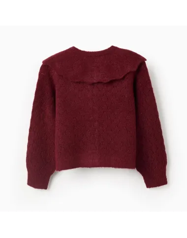 Bordo krāsas kardigans meitenēm (3/4-13/14)