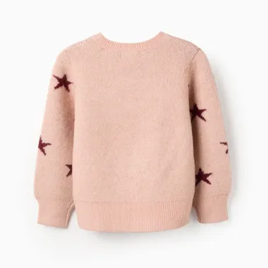 Rozā džemperis meitenei Stars (3/4-13/14) | Lapute.lt