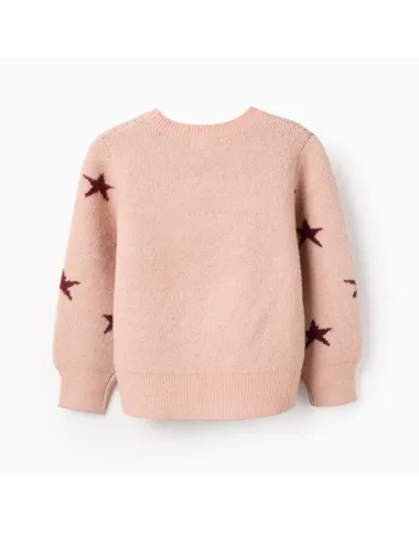 Rozā džemperis meitenei Stars (3/4-13/14)