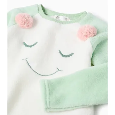 Pliušinė pižama mergaitei (3/4-11/12) - vaizdas iš arti iliustracijos