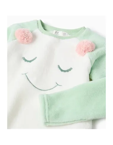 Pliušinė šilta pižama mergaitei (3/4-11/12) - vaizdas iš priekio