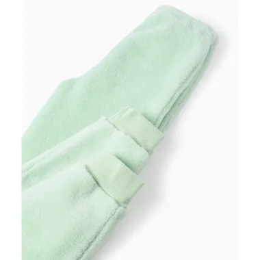 Pliušinė pižama mergaitei (3/4-11/12) - kelnių vaizdas iš arti