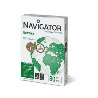 Kopijavimo popierius NAVIGATOR Universal, A4, 80gsm, 500 lapų - vaizdas baltame fone
