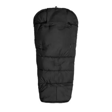 Sensillo vilnonis juodas vokelis vežimėliui 3in1 (100×80×45 cm) - vaizdas iš nugaros baltame fone