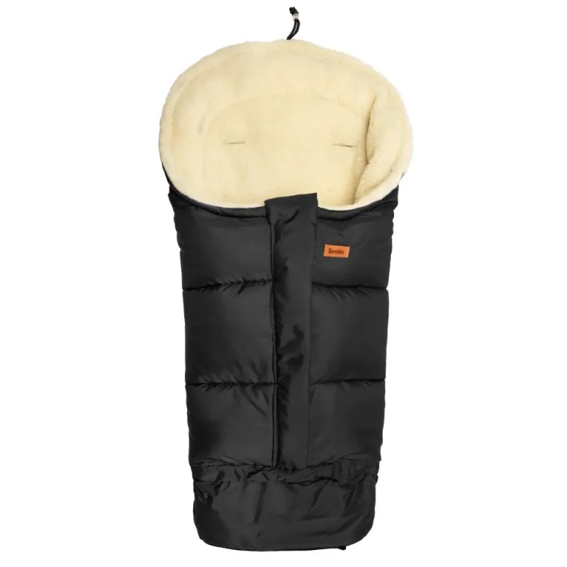 Sensillo vilnas melns ratiņu pārvalks 3in1 (100×80×45 cm)