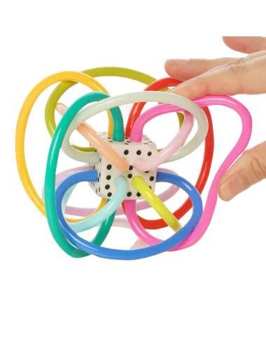 Winkel Colorpop kramtukas–barškutis kūdikiams - vaizdas baltame fone iš priekio