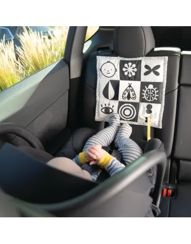 Wimmer 3-in-1 lavinamasis žaidimų kilimėlis kūdikiams - juodai-balti paveikslėliai kūdikiams