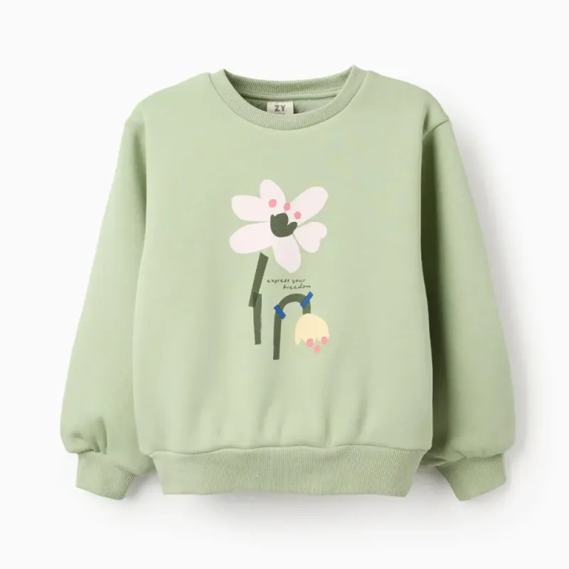 Zaļgans termodžemperis meitenei Flowers (3/4-13/14)