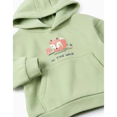 Žalias termo džemperis Laputė (6/9-24/36 mėn) - vaizdas iš arti, matosi kišenės