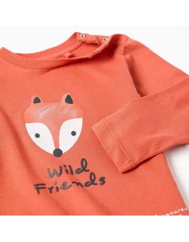 Oranžiniai marškinėliai Lapiukas (6/9-24/36 mėn) - vaizdas iš priekio