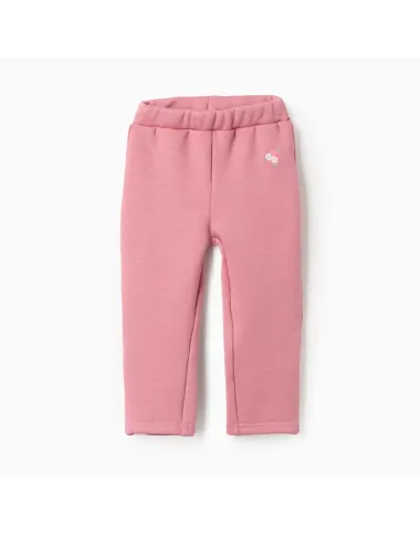 Rausvos šiltos termo kelnės (6/9-24/36 mėn) - vaizdas iš priekio