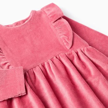 Rozā velūra kleita (6/9-24/36 mēneši) | Lapute.lt