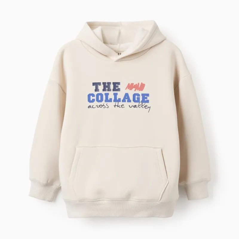 Termo džemperis berniukams su gobtuvu (3/4-13/14) - vaizdas iš priekio