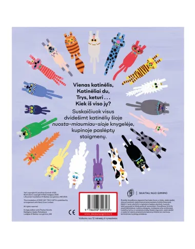 Bērnu grāmata Miau miau VIENAS DU