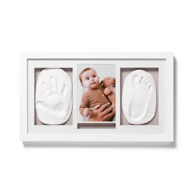 Balts rāmis ar mazuļa rociņu un kāju nospiedumiem | Lapute.lt