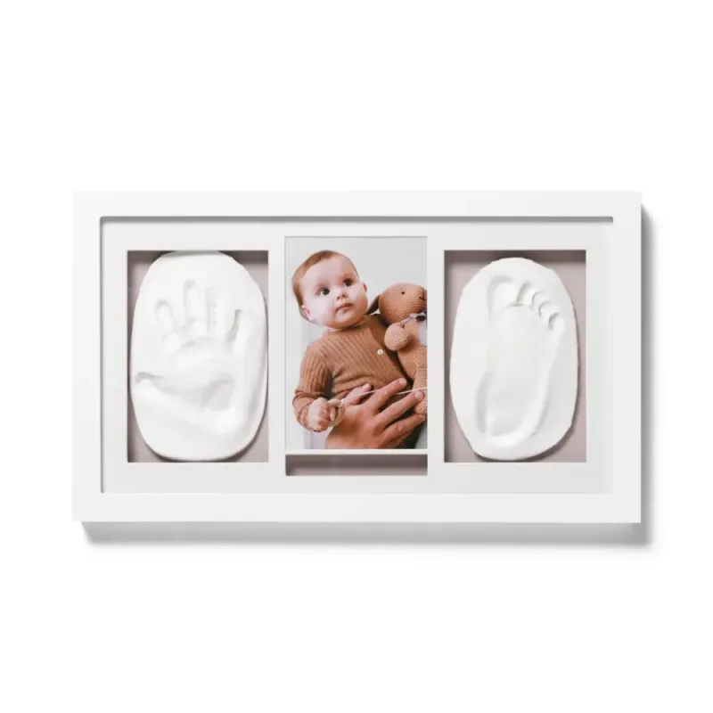 Balts rāmis ar mazuļa rociņu un kāju nospiedumiem | Lapute.lt