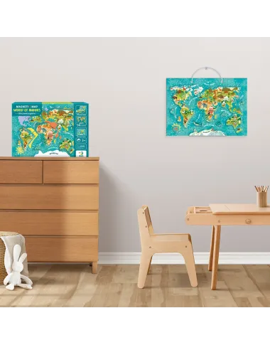 Dodo magnētiskā puzle Pasaules karte (36 gab.)