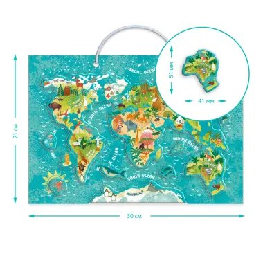 Dodo magnētiskā puzle Pasaules karte (36 gab.) | Lapute.lt