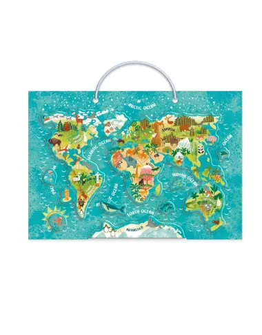 Dodo magnētiskā puzle Pasaules karte (36 gab.)