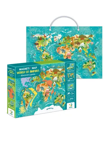 Dodo magnetinė dėlionė vaikams Pasaulio žemėlapis (36 el.)