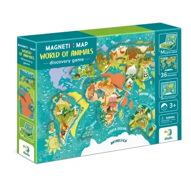 Dodo magnētiskā puzle Pasaules karte (36 gab.)