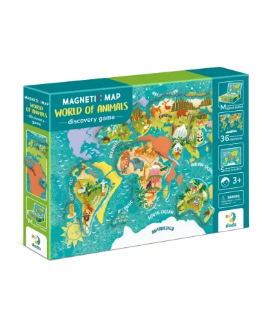 Dodo magnetinė dėlionė vaikams Pasaulio žemėlapis (36 el.)