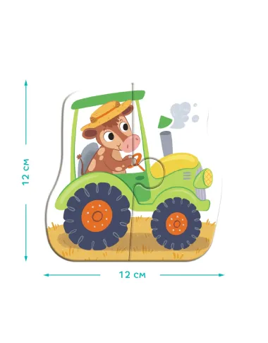 Dodo lielo detaļu puzle Transports (4 puzles)