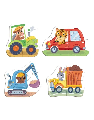 Dodo lielo detaļu puzle Transports (4 puzles)