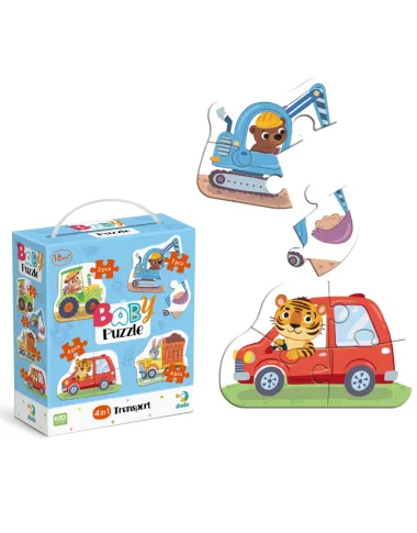 Dodo lielo detaļu puzle Transports (4 puzles)