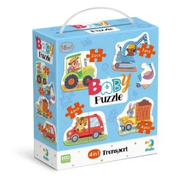 Dodo lielo detaļu puzle Transports (4 puzles)