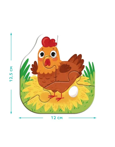 Dodo lielo detaļu puzle Lauku dzīvnieki (4 puzles)